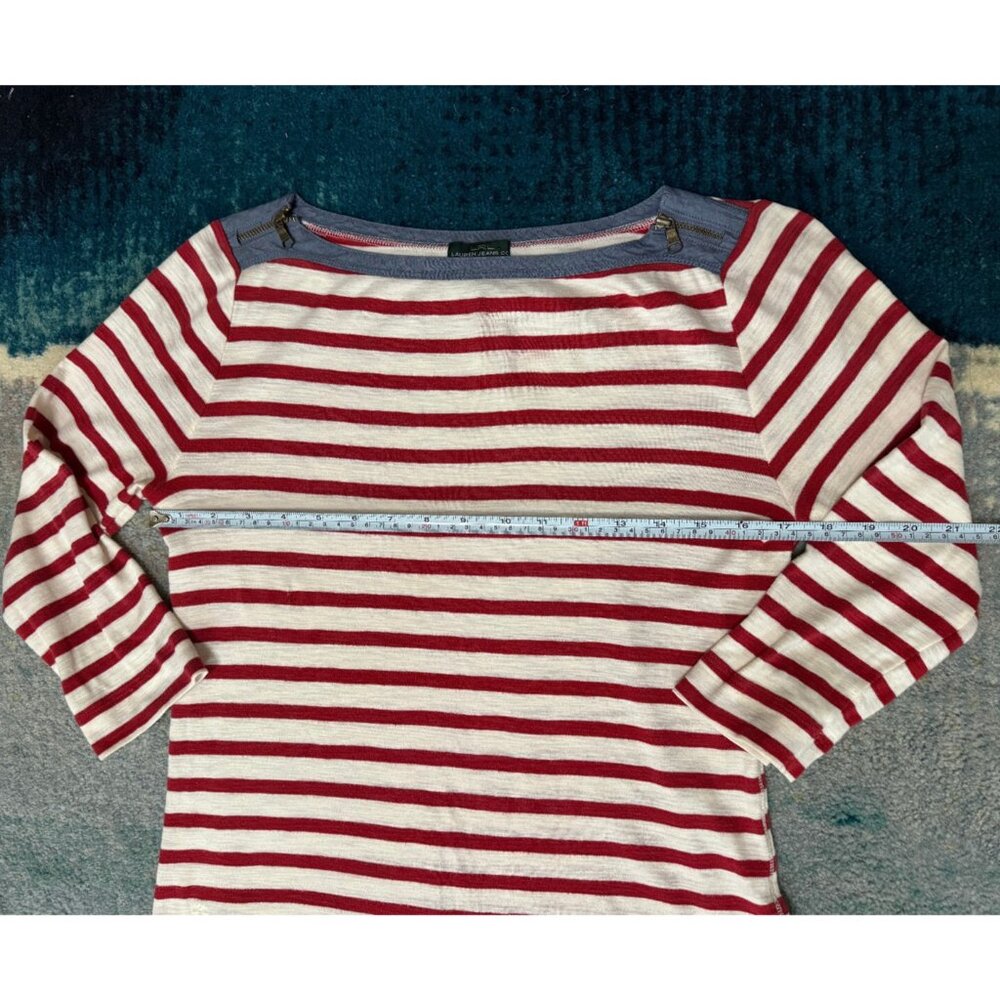 Ralph Lauren Jean Co Cotton Red White Blue Americana Size S Top Patriotic Preppy - Picture 9 of 10